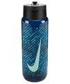 Nike Trinkflasche TR Renew Recharge Straw Bottle (mit Trinkhalm) blau/grün 700ml